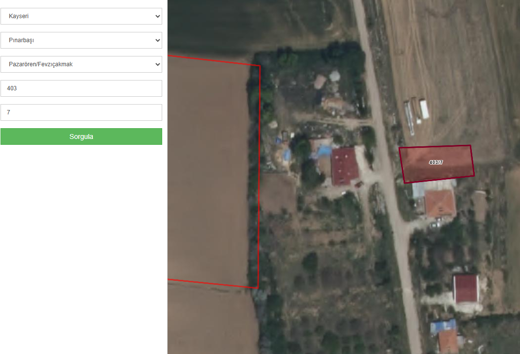 PINARBAŞI PAZARÖREN CADDE ÜZERİ SATILIK VİLLA PARSELİ