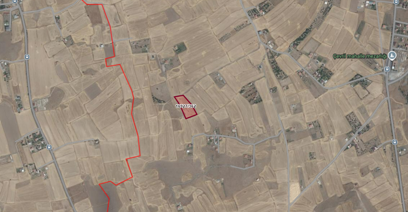 ERKİLET ÇEVRİL DE 2.150 m2 SATILIK TARLA