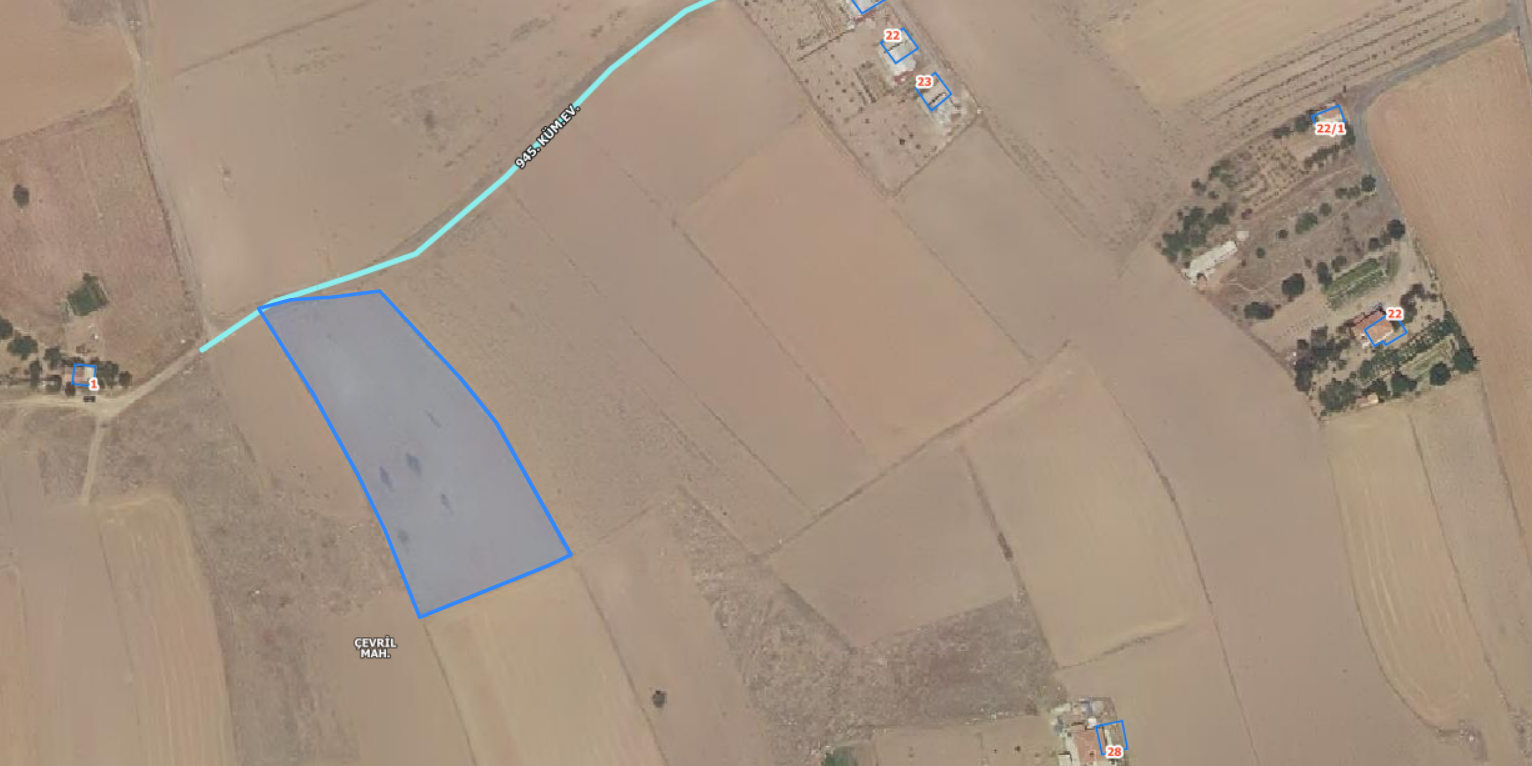 ERKİLET ÇEVRİL DE 2.150 m2 SATILIK TARLA - 3
