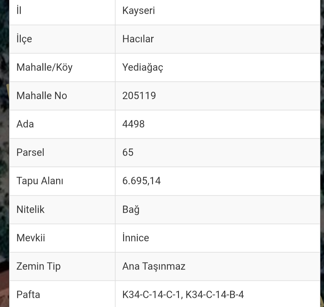 KAYSERİ HACILAR YEDİ AĞAÇ'DA MUHTEŞEM KONUM DA SATILIK ARSA - 6