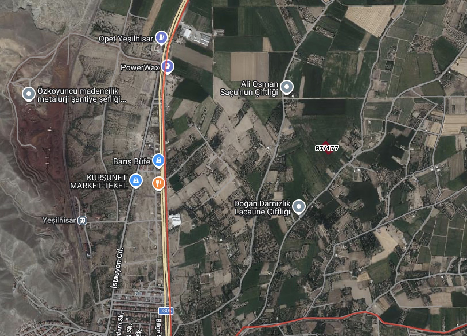 YEŞİLHİSAR KARACABEY'DE TEK TAPU 2563 M2 SATILIK ARSA