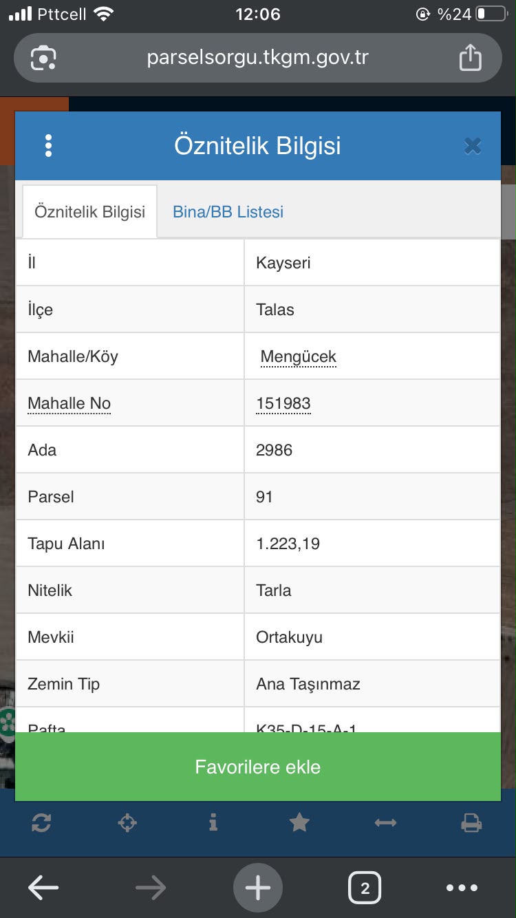 TALAS/MENGÜCEK DE SATILIK ARSA - 3